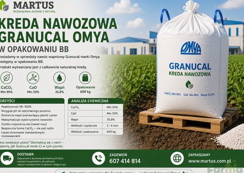 Kreda nawozowa Granucal Omya w opakowaniu BB