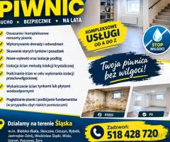 Osuszanie i remonty piwnic, pogłębianie i podbijanie fundamentów Śląsk/Małopolska