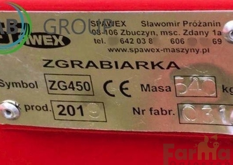 Spawex zgrabiarka ZG-450 - 4/4