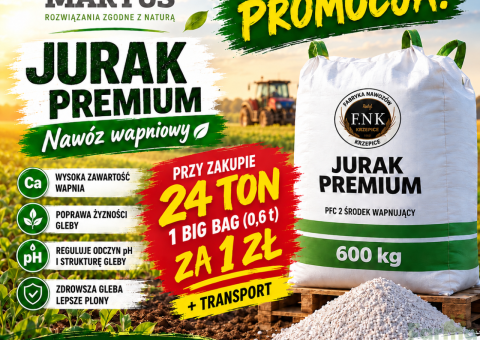 Wapno granulowane bez magnezu Jurak Premium